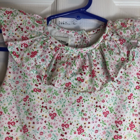 The Oaks Apparel Floral Lined  Girls Dress Size 4 - Picture 3 of 8